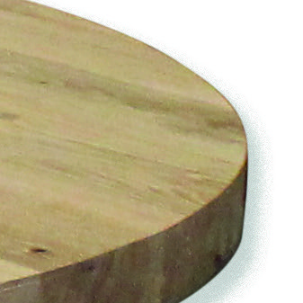 Eiche Tischplatte - Old Style Rund mit gerader Kante