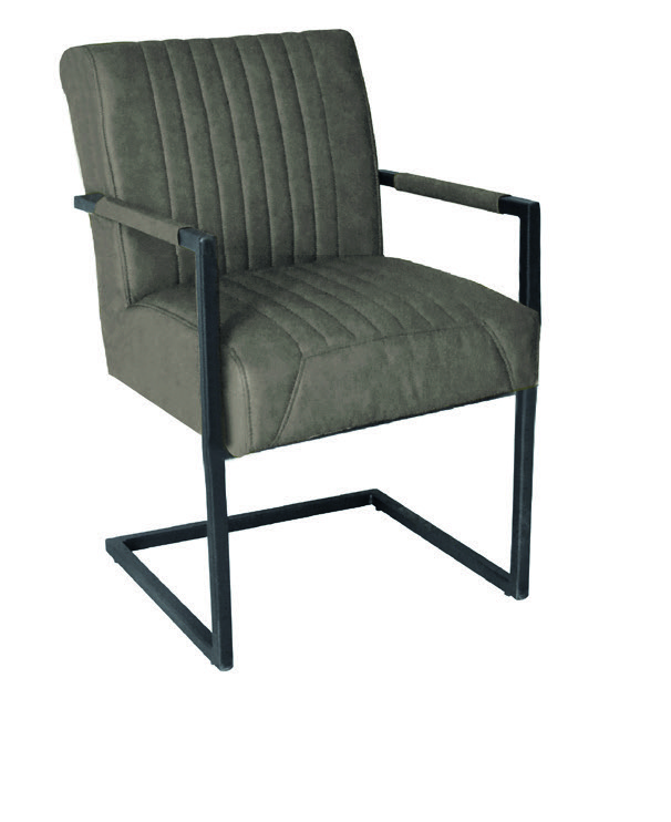 Stuhl Robert XL Grey mit Armlehnen